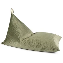Nobodinoz - Essaouira Sitzsack Samt, 115 x 77 cm, gold bubble / olivgrün