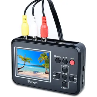 Video Grabber digitalisiert Videobänder Direkt auf Speicherkarte, Video-zu-Digital-Konverter für Videorecorder, VHS-Kassetten, Hi8, Camcorder, DVD, Digitaler Videoaufnahme