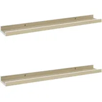 vidaXL Wandregal 60 x 9 x 3 cm Weiß und Sonoma-Eiche