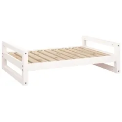 VidaXL Hundebett XL (95,5x65,5x28 cm) aus Kiefernholz weiß