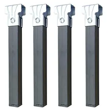 El Zorro IMEX EL ZORRO Set mit 4 Lattenrostfüßen ohne Rollen, Metall, neutral, 350 x 30 x 30 mm