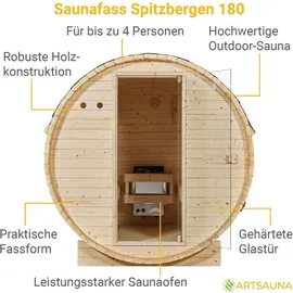 Artsauna Spitzbergen 180 inkl. 6 kW Ofen