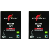 Mount Hagen Bio FT Naturland Instant Kaffee Sticks, 25x2g (Packung mit 2)