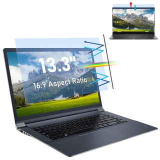SOPPY Anti-Blaulichtfilter Displayschutzfolie für 13,3 Zoll Laptop, Abnehmbar Premium Blaulichtfilter Schutzfolie, Displayschutz Augenschutz Anti-Blaulicht, Anti-UV, Blendfrei (16:9)