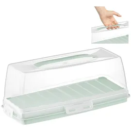 uandu Kuchen Transportbox Kastenform, Rechteckig, Tortentransportbox mit Haube und Griff. Kuchenplatte, Kuchenbehälter, BPA Frei Tortenbehälter, Servierplatte.