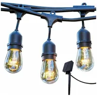 Lumi Jardin Lichterkette schwarz 6,5 m 10 Glühbirnen inkl. LED-Lampe