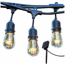 Lumi Jardin Lichterkette schwarz 6,5 m 10 Glühbirnen inkl. LED-Lampe