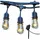 Lumi Jardin Lichterkette schwarz 6,5 m 10 Glühbirnen inkl. LED-Lampe