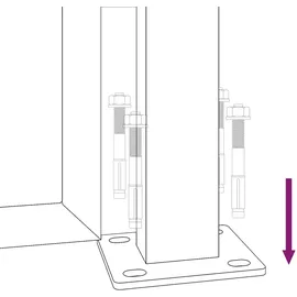 vidaXL Gartentor Anthrazit 105x155 cm Stahl Gras-Design