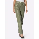 CREATION L Lederimitathose in khaki | Gr.: 19