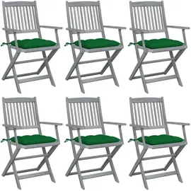 vidaXL Heba Gartenstuhl 57 x 57 x 91 cm grün 6 St.