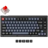 Keychron V1 Knob Version, Frosted Black, PBT, LEDs RGB, hot-swap, Keychron K Pro RED, USB, DE (V1-C1P-DE)