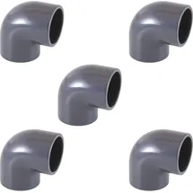 Powerhaus24 5er PVC Winkel 90 Grad D 50 mm