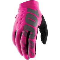 100% Brisker Cold Weather Gloves, Pink, Schwarz, L