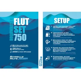 Güde Hochwasser Flut-Set 750 inkl. 10 Meter Druckschlauch und Transportbox mit Deckel