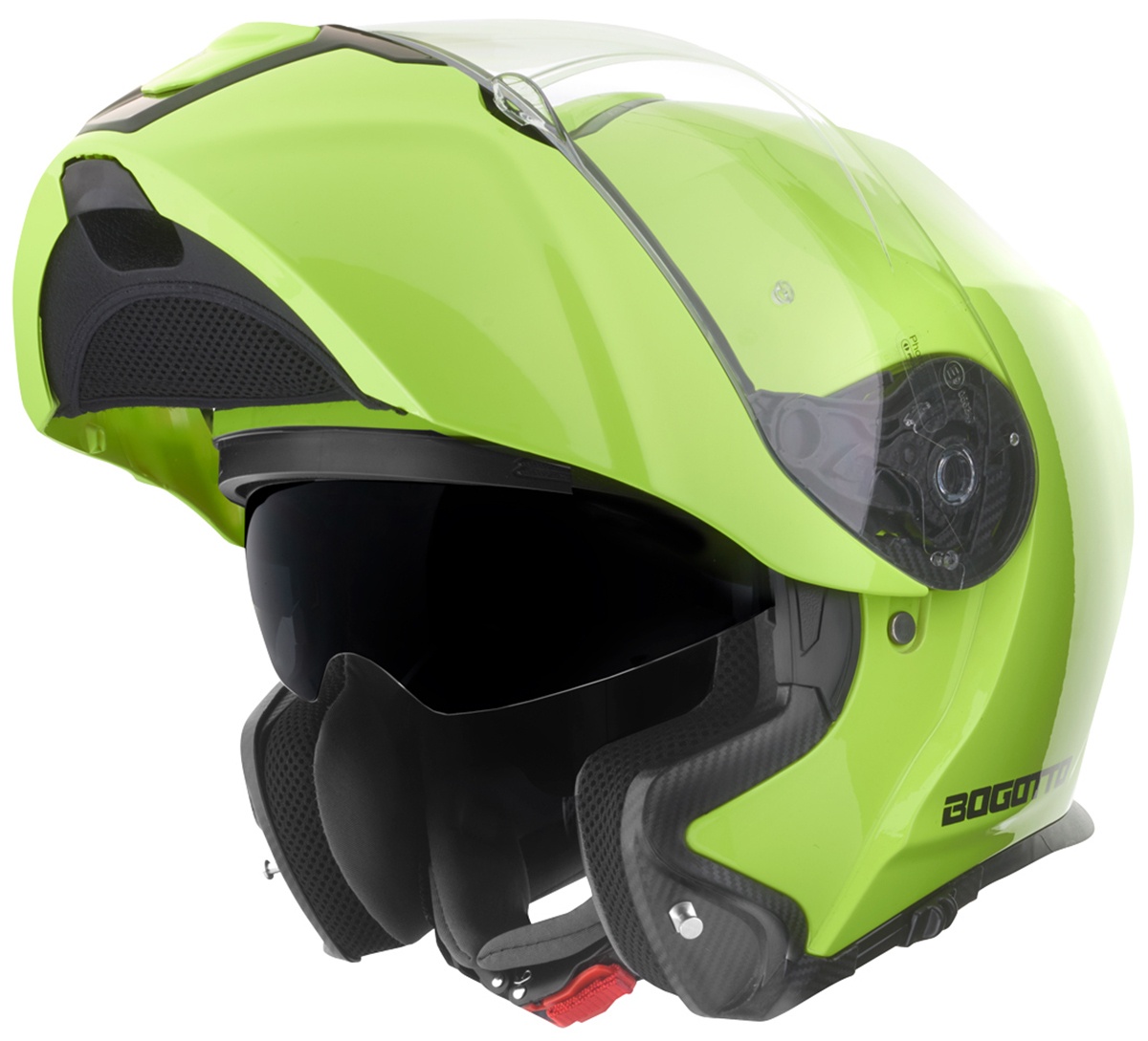 Bogotto FF403 Opklapbare helm, geel, S Voorman