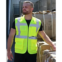Korntex Mesh-Multifunktionsweste Larisa - signal yellow - M