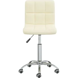 vidaXL Bürostuhl Drehbar Creme Stoff