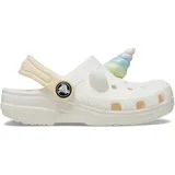 Crocs Classic IAM Rainbow Unicorn Kids Kinder Sandalen, Chalk, 22/23