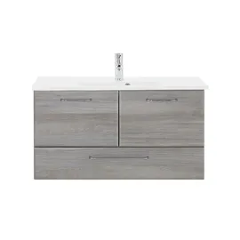 Sconto Waschtischunterschrank Onda 96 x 51 cm Grau/Weiß/Mehrfarbig