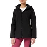 CMP Damen-Softshelljacke mit abnehmbarer Kapuze, Schwarz, D48