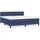 vidaXL Boxspringbett mit Matratze Blau 180x200 cm Stoff