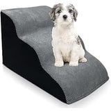 MIOTEQ Schaumstoff-Hundetreppe for hohe Schlafsofa-Couch, hochdichte Schaumstoff-Stufen-Treppe, Hundetreppe, Leiterrampe, rutschfest, for alte kleine Hunde, einfacher Zugang, hält bis zu 60 Pfund (SI