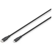 Digitus Lightning Stecker, USB-C® Stecker 0.50m Schwarz Flexibel, hochflexi