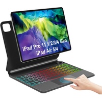 iPad Air 5 Hülle mit Tastatur - iPad Pro 11 Hülle mit Tastatur, QWERTZ Tastatur Hülle für iPad Air 5/4(2022/2020) und iPad Pro 11(4. /3. /2. /1. Gen) mit Trackpad,Magnetische Freischwebende Design.