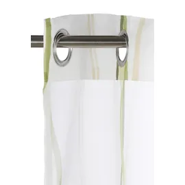 OTTO home Gardine OTTO HOME "Dimona" Gr. 4, beige (creme, grün), B:140cm H:245cm, Voile, Polyester, Gardinen, Gardine, 2-er Set, transparent, Voile, Polyester, Wellen