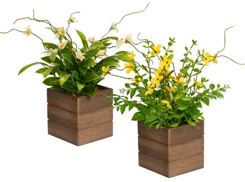 colospec Mini-Kunstblumenpflanzen - 2 Stück