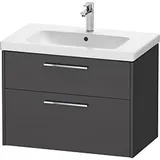 Duravit D-Code Waschtischunterschrank DC4672010490000 ,Griff Chrom, Graphit Matt, Wandhängend, Schubkästen 2, 784x555x460 mm