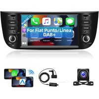 Podofo DAB+ Android 11 Autoradio für FIAT Punto 2010-2016/ Linea 2012-2015 mit Wireless Carplay Android Auto, 6,2 Zoll Touch Display Autoradio mit GPS Navi, WiFi, Bluetooth, USB, DAB RDS FM, HiFi