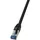 Logilink CQ6125S RJ45 Patchkabel Pur, Cat.6a, S/FTP Schwarz 30 m