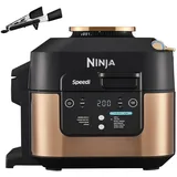 Ninja Speedi Multikocher, 5,7L, 10-in-1 Multicooker, Airfryer Fritteuse, Slow Cooker Langsamkochen, Grillen, Backen, Schwarz & Kupfer