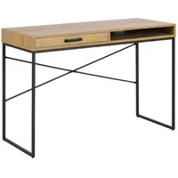 Carryhome Schreibtisch, Wildeiche, Metall, 1 Schubladen, rechteckig, eckig, Wange, 58x76x140 cm, Reach, Arbeitszimmer, Schreibtische, Bürotische