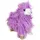 BEMIRO Langhaar Lama Kuscheltier - 26 cm - lila - Lila