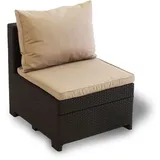 KETER Provence Verlängerung Premium Panama braun mit Kissen Cappuccino - Outdoor, Gartenlounge, Wetterfest