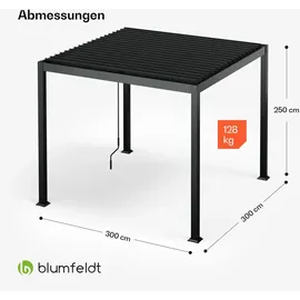 Blumfeldt Pavillon 3 x 3 m Schwarz