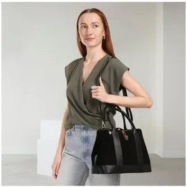FLORENCE Schultertasche Leder Black