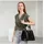 FLORENCE Schultertasche Leder Black