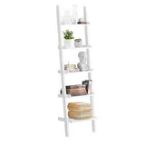 SoBuy Leiterregal in Weiß - (B)56 x (H)189 x (T)32.5cm | Gr.: onesize