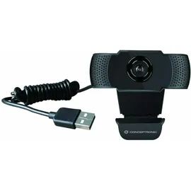 Conceptronic AMDIS 1080P Full HD Webcam Schwarz