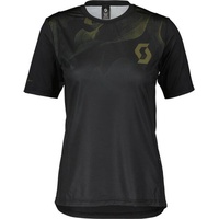 Scott Damen Hemd SCO Shirt W's Trail Vertic SS, black/fir green, XL