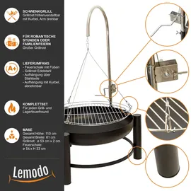 Lemodo Holzkohlegrill schwarz