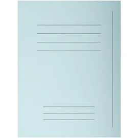 Exacompta 435006E Packung 50 Forever Aktendeckel (mit Beschriftungsfeld aus Recycling Karton 250 g, DIN A4, 21 x 29,7 cm) hellblau