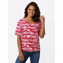 Casual Looks WITT WEIDEN Shirt in rot-weiß-bedruckt | Gr.: 50