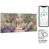 Klarstein Infrarotheizung mit Thermostat, 700W Elektroheizung, Smart Home Bild-Infrarotheizung zur Wandmontage, IR mit IoT/WiFi App-Control, Feucht... - Bunt