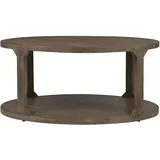 WOMO-DESIGN Couchtisch Beistelltisch Sofatisch Holztisch Tisch Massivholz Rund Natur Handgefertigt Holz