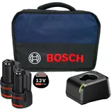 Bosch Starter-Set 12 V / 2x 3,0 Ah Akku / Ladegerät, GAL 12V-20 im Softbag